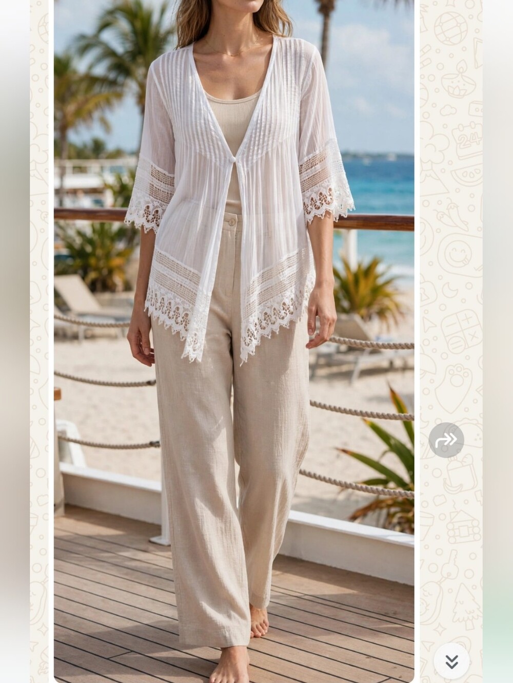 100% Cotton Crochet Lace Cover Up
